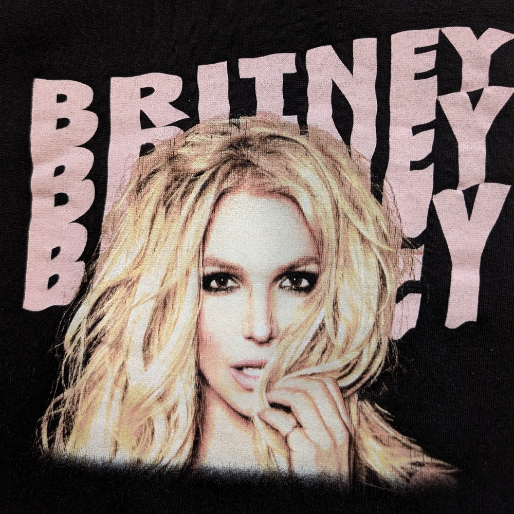 Britney Spears Cropped Hoodie Small